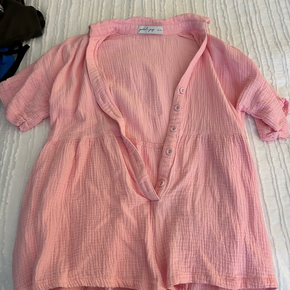 Petal & Pup Blush Textured Romper